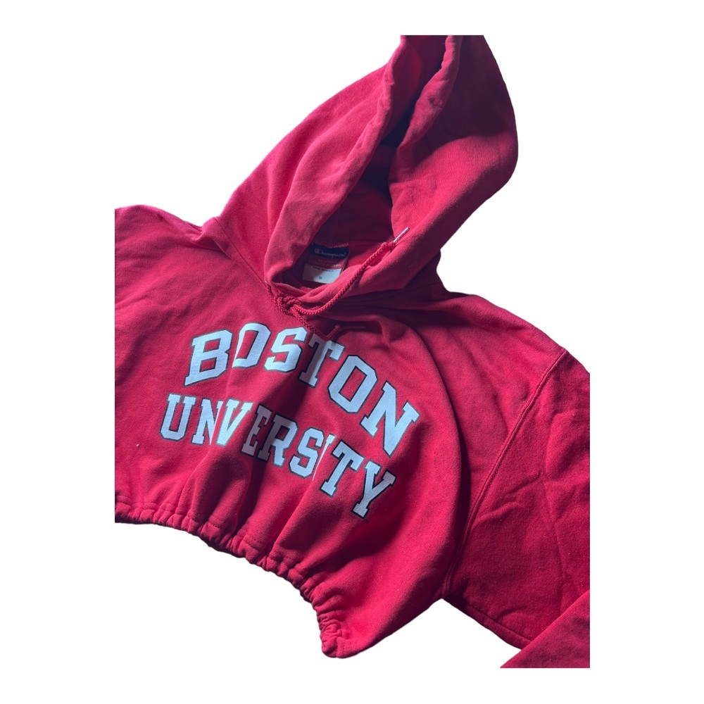 Boston University Reworked Crop Hoodie - Picture 3 of 4